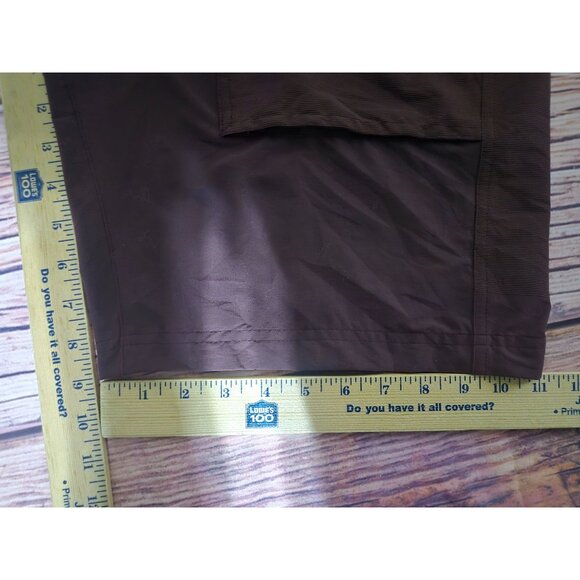 REI Co-Op Mens Burgundy Nylon Hiking Shorts Size 34 With Adjustable Belt - Picture 7 of 7